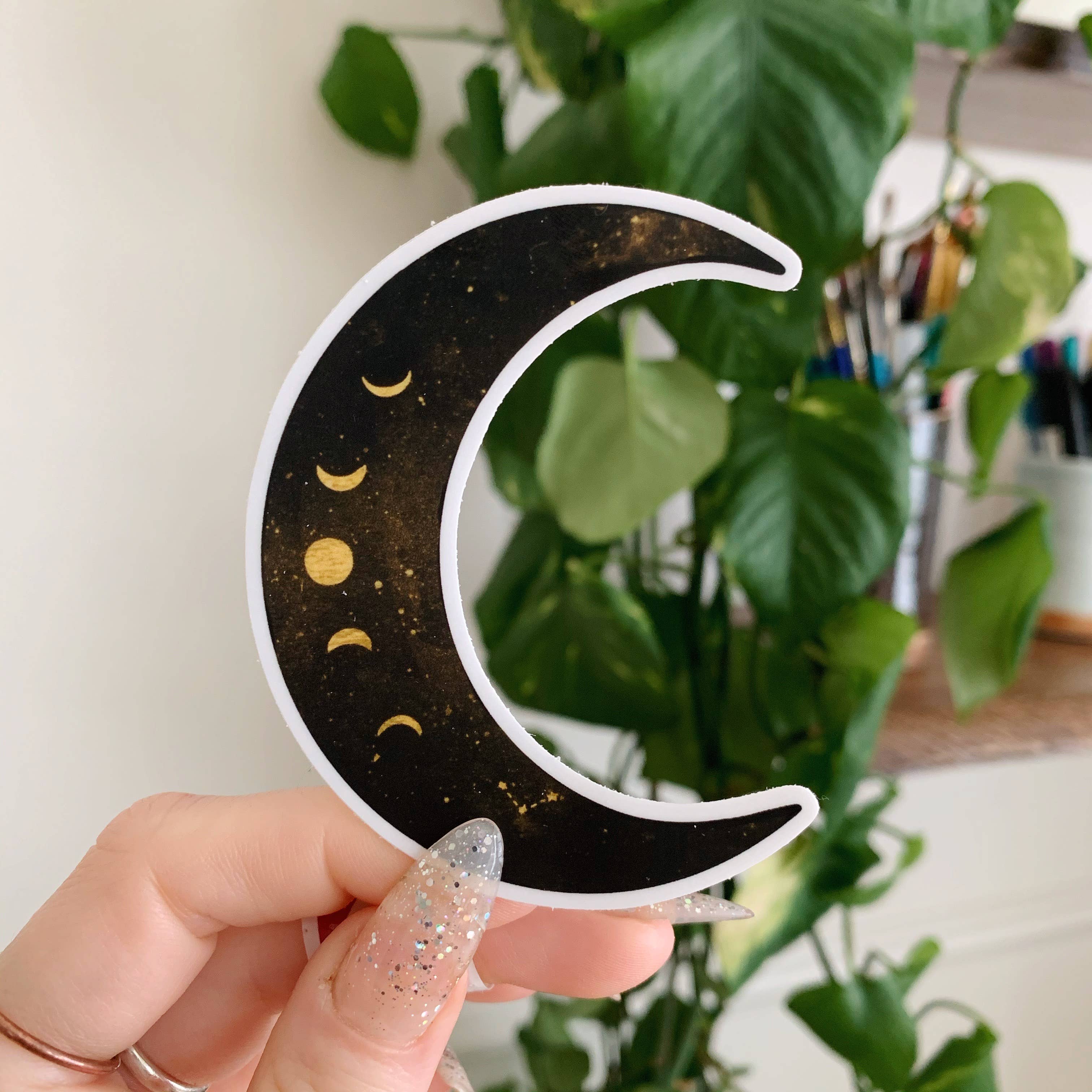 Glitter Luna Moth Sticker