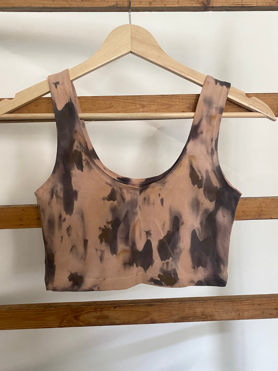 Avocado Dyed Crop Top (Small)