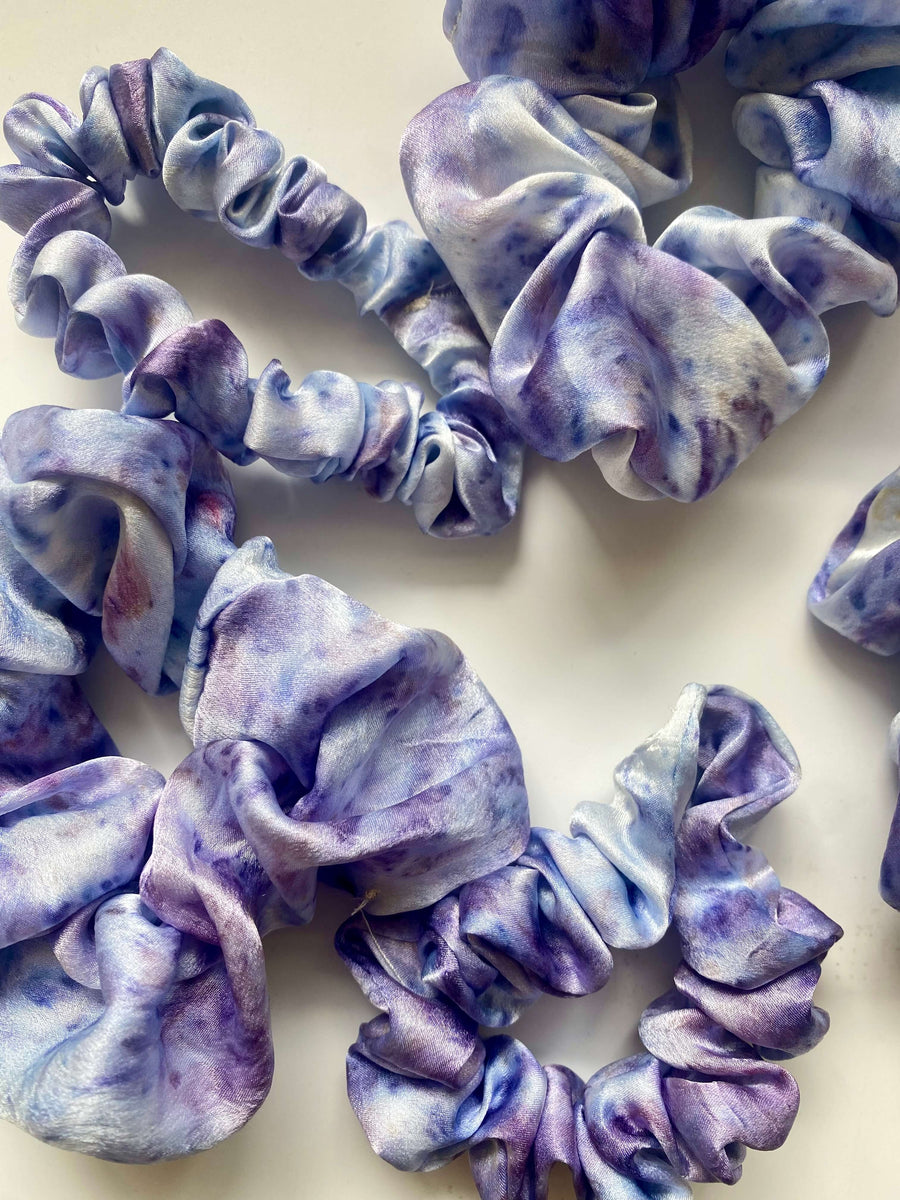 Hibiscus Dyed Silk Scrunchie
