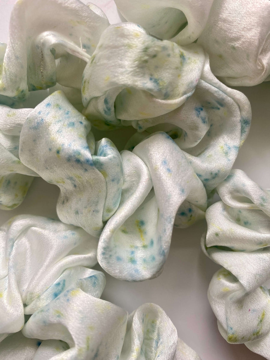 Delphinium Dyed Silk Scrunchie